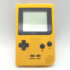 Nintendo(任天堂)・ゲームボーイポケット・GAMEBOY・イエロー・正常動作確認済・電池カバーなし・No.250507-01・梱包サイズ60