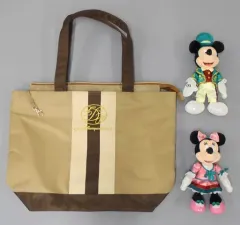 【中古】雑貨 ミッキーマウス＆ミニーマウス ディズニーホテル・エクスクルーシブ ぬいぐるみバッジ付きトートバッグ 「ディズニー」 東京ディズニーランドホテル宿泊者限定