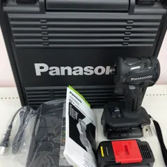 ДД【未使用品】Panasonic パナソニック インパクトドライバ 未使用品(S) 充電器・充電池2個・ケース付 コードレス式 18v EZ1PD1J18D ブラックのサムネイル