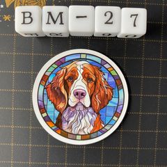 방수 스티커 비글 개 스테인드 글라스 풍 BM-27