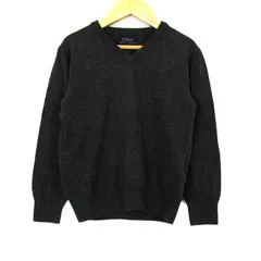 ポロラルフローレン セーター トップス 長袖 Vネック スクールニット キッズ 男の子用 6サイズ グレー POLO RALPH LAUREN 【中古】