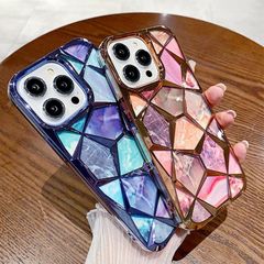 iphone14 スマホケース　iphoneケース　アイフォン　アイホン 大理石風 キラキラ ステレオスコピック
