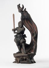 最終値下げ　柘植　仏像　木彫　西立弥陀　六角台座　唐草光背　　　金泥書　③ 06tugeroku-fm-k-50-1.jpg