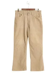 【お得なクーポン配布中!】 70s USA製 リーバイス 646 コーデュロイ フレア パンツ メンズ 実寸 32 27 ヴィンテージ Levis ベルボトム スリム 細畝 42 TALON ベージュ