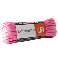 新着商品スフロームs-flowme パラコード 7芯 4mm x 30m 全60色 耐荷重 250kg クラフト パラコード アクセサリー アウトドア キャンプ テント タープ 用固定用紐 ガイロープ ロープ A23 ピンク