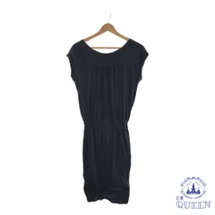 【訳アリ】INED イネド ワンピース おしゃれ ノースリーブ ひざ丈 レディース ブラック 9 キュプラ 901-9489 送料無料 古着