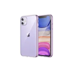 JEDirect iPhone11 ケース (2019 モデル、6.1インチ専用) 黄ばみなし 衝撃吸収 バンパーカバー 傷つけ防止 クリアバック (パープル) 1