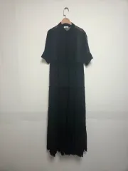 ZADIG&VOLTAIRE(ザディグ・エ・ヴォルテール) シフォン ドレス ロング丈 ワンピース ブラック ( M )