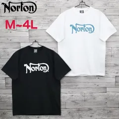 新品 メンズ Norton ノートン 半袖 Tシャツ 半袖Tシャツ ティーシャツ 服 アパレル ロゴ プリント アメカジ バイカー レディース 大きいサイズ キングサイズ M L XL XL XXL XXXL 2L 3L 4L 白 ホワイト 黒 ブラック