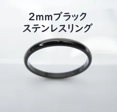 2mm幅 ブラックカラー ステンレス製 外甲丸リング　甲丸リング