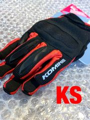 コミネ　KOMINE プロテクトグローブ　黒赤　KS