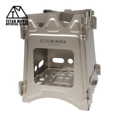 TITAN MANIA チタンマニア 焚き火台 L コンパクト ソロキャンプ チタン製 超軽量 頑丈 ウッドストーブ ネイチャーストーブ ソロストーブ 五徳 コンロ ミニ 折りたたみ アウトドア キャンプ用品
