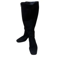 Z1565 NEVERA ネヴェラ ロングブーツ ブラック スエード 本革 イタリア製 レディース 35サイズ