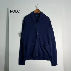ポロ コットン ショールカラー カーディガン