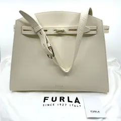 極美品　FURLA　マルゲリータ M　ベージュ系　ショルダーバッグ　レザー