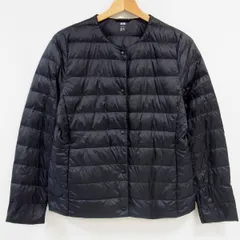 UNIQLO ユニクロ ウルトラライトダウン コンパクトジャケット ノーカラー カーディガン レディース L 襟調節ボタン