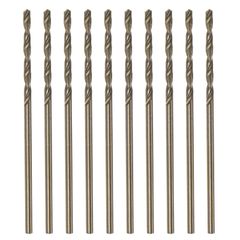 uxcell 10個入りのコバルトジョバードリルビット 1.3 mm / 0.051インチ M35ハイスピードスチールHSSツイ ストドリリングビットツール ステンレス鋼 銅 木材 プラスチックなどの硬い素材に対応