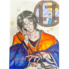 【原画】手描きイラスト　オリジナル　『和風男子』