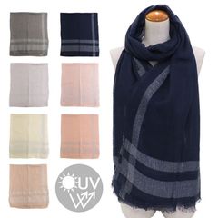 【新品】 在庫一掃セール中！ ストール ラメ ライン 無地 春 夏 (zk107)