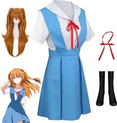 【現品　即購入可】EVA 明日香アスカコスプレウィッグセット済み 新世紀エヴァンゲリオン 惣流・アスカ・ラングレー 明日香