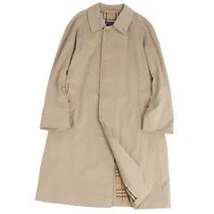 美品 Vintage バーバリー Burberrys コート ステンカラーコート バルマカーンコート 裏チェック 英国製 アウター メンズ M相当(サイズタグ欠品) ベージュ