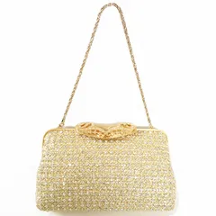 #anb ピエールバルマン PIERREBALMAIN パーティーバッグ クラッチバッグ チェーン ラインストーン ゴールド レディース [949008]