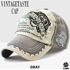ヴィンテージ風 刺繍 キャップ GRAYダメージ加工 CAP キャップ ワークキャップ メッシュキャップ ローキャップ メンズ レディース 大きいサイズ 大きめ アウトドア おしゃれ ロゴ 虎刺繍 虎 タイガー プリント アメカジ かわいい かっこいい 春夏