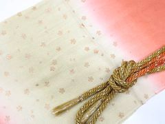 【一輝堂】リサイクル着物 和装小物 帯揚げ帯締めセット 帯揚 帯締 暈し 丸組 金糸 25w07-8337