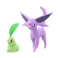 【中古】食玩 トレーディングフィギュア 1.チコリータ＆エーフィ 「ポケモンスケールワールド ジョウト地方」