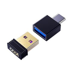 Cooidea Mini USBマウスジグラーとマウスムーバー、オン/オフタッチスイッチ、3つの動作モード、マウスの動きをシミュレートしてコンピューターがスリープ状態にならないようにします。100%検出不能、プラグアンドプレイ、Type-Cアダプター付き