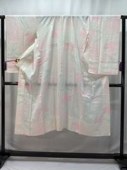 長襦袢/美品/合繊/ピンク/単衣袖無双/半衿付/仕立上がり/適応身長156～163㎝/5095