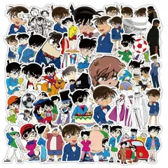 【特価セール】名探偵コナンステッカー 50枚セット かわいいアニメシール 防水デカール、ファッショナブルで人気があり、ノートパソコン、コンピューター、スノーボード、スケートボード、荷物、スーツケース、ギター、水筒、スマートフォンケース、車、自転車、オートバイ、