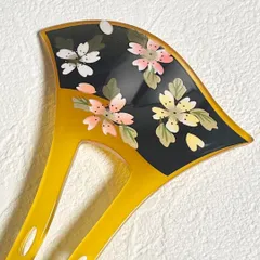 KZ029-c 簪 かんざし 黄色 結婚式 和装 髪飾り 卒業式 成人式 着物