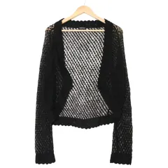 INDIVI インディヴィ 秋冬 ニット★ ボレロ カーディガン 羽織り Sz.38 レディース 黒