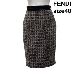 FENDI】フェンディ ズッカ柄 ジャガードニットスカートラップスカート
