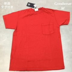 グッドウエア/Goodwear　クルーネック　ポケットTシャツ　レッド　ピンク　オレンジ　GW040020