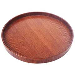 天然木製・ナチュラル 定食盆 木製トレー 丸盆 33cm 配膳トレー 接客トレイ カフェ 和風 ナチュラルウッド おしゃれ お盆 キッチン カフェ 業務用 家庭用 