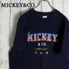 激レア90s USA製 MICKEY＆CO ミッキーマウス 星条旗ロゴ Tシャツ
