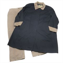 良品 Aquascutum アクアスキュータム 千鳥柄 レディース ウール ジャケット パンツ 2点 セット コート アウター ズボン m13933