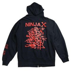 NINJA X (ニンジャエックス) 中古【古着】パーカー ジップフード SKATE ATTACK Black (L)