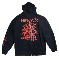 NINJA X (ニンジャエックス) 中古【古着】パーカー ジップフード SKATE ATTACK Black (L)