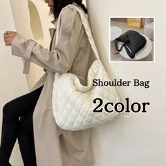 ショルダーバッグ キルティング 大きめ 大容量 レディース A4 かわいい 斜め掛け 肩掛け 無地 白 黒 軽量