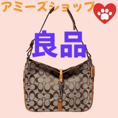 COACH コーチ 良品6091シグネチャー キャンバス×レザー ワンハンドル ハンドバッグ ショルダー 肩掛け
