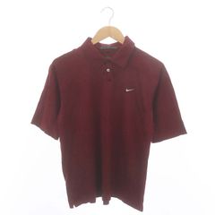 나이키 NIKE 타이거 우즈 반소매 폴로 셔츠 컷소우 무늬 로고 자수 L 레드 레드 /AT ■OS ■SH