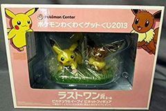 [중고](미사용·미개봉품) 포켓몬 두근두근 겟 복권 2013 라스트 원상 피카츄&이브이 비넷 피규어 vf3p617