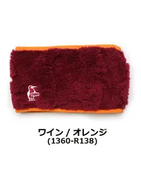 CHUMS チャムス ネックウォーマー ワイン/オレンジ エルモフリース メンズ レディース 防寒 もこもこ おしゃれ スノボ ゴルフ 秋冬 CH09-1360