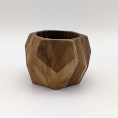 木製キャンドルホルダー(全長6cm)◆最新の機械と伝統的な技術を用いたタイ製品