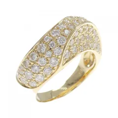 外商受注品☆】5.00ct パヴェダイヤモンドK18YG リング