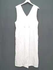 ◇ classicalelf クラシカルエルフ 膝下丈 ジャンパースカート サイズL ライトベージュ系 レディース P  【1405290008924】