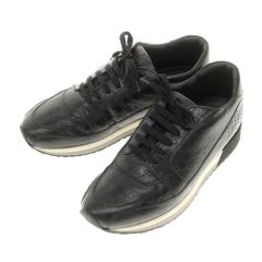 【中古】マークジェイコブス MARC JACOBS クロコダイル型押しレザー スニーカー ブラック【サイズ43】【メンズ】